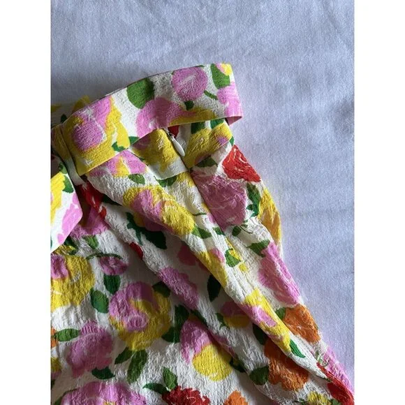 MANGO Women’s Pradera Colorful Floral Belted Lined Mini Skirt Size XL - Picture 9 of 10